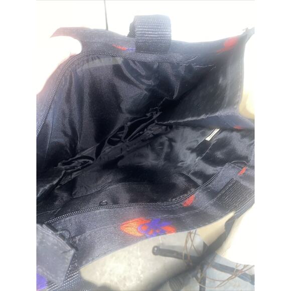 New Without Tags Red Hat Society Tote Bag Black with Red and Purple Hats - Picture 5 of 7